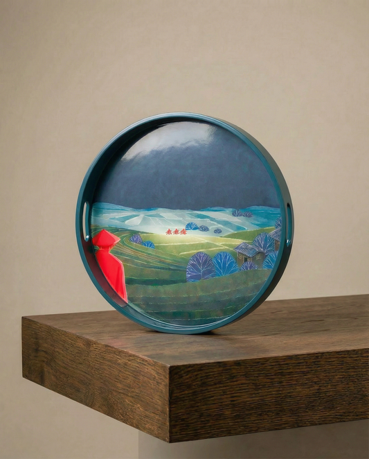 Khay sơn bóng, Rizières